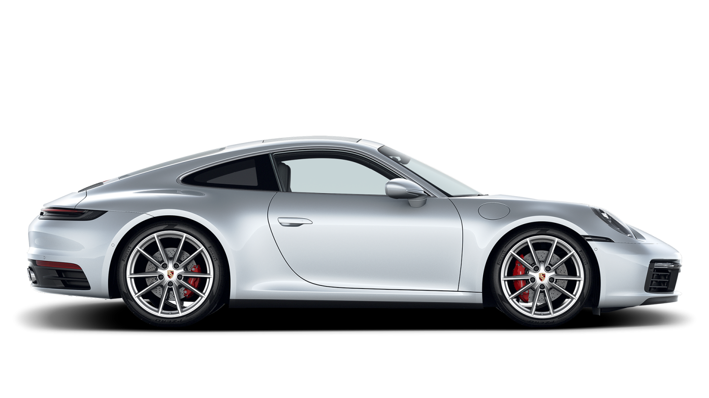 a silver sports car on a white background