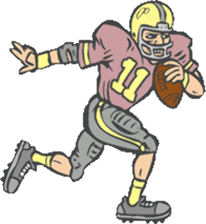 a football player running with the ball