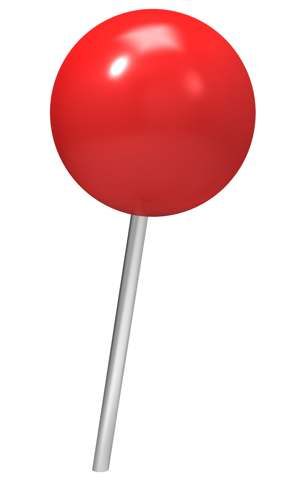 a red lolly on a white background