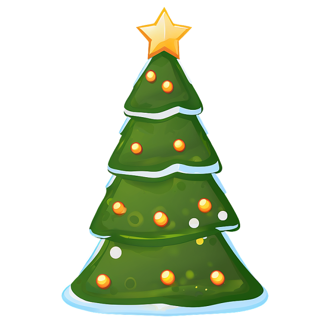 a christmas tree with a star on top