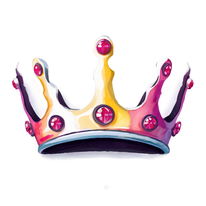a colorful crown on a white background