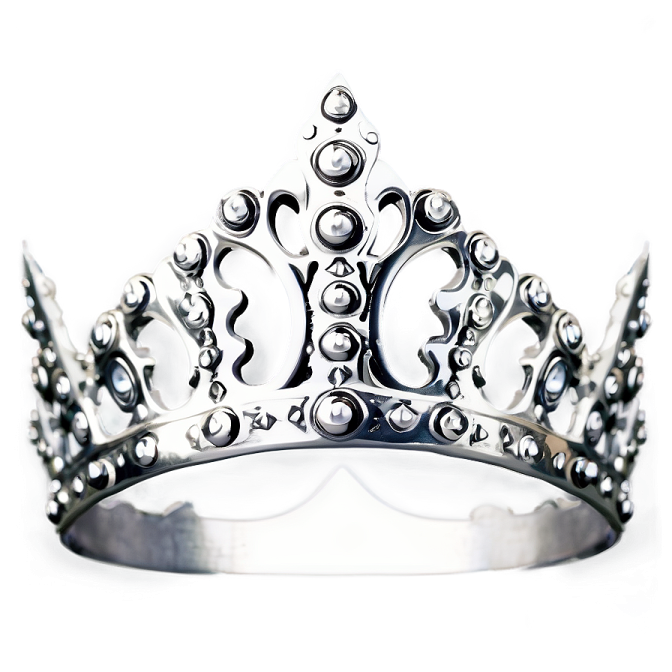 a silver crown on a white background