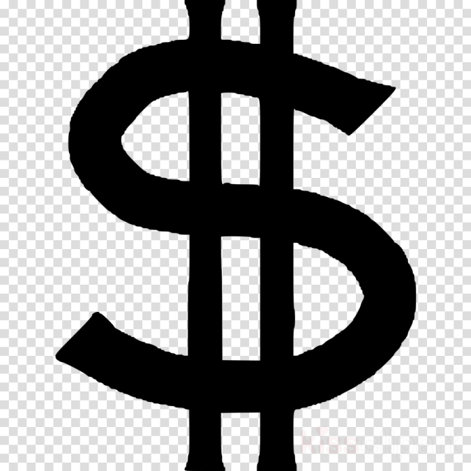 a dollar symbol on a transparent background