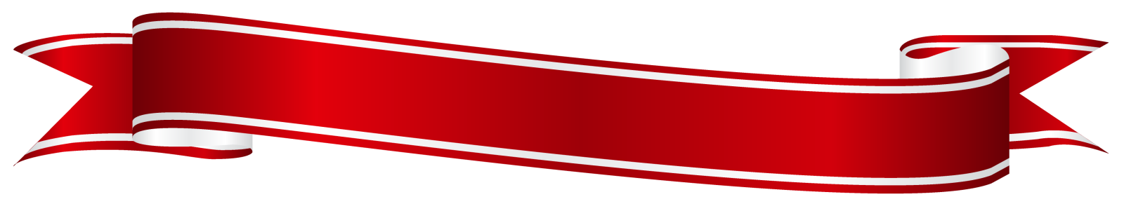 a red ribbon with white stripes