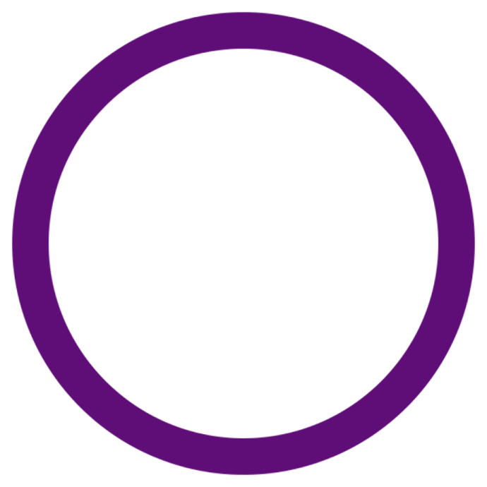 a purple circle on a white background
