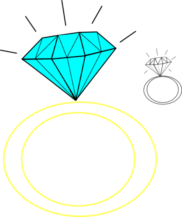 how to draw a diamond step by step