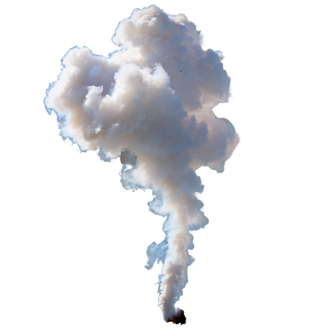 a cloud of smoke