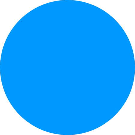 a blue circle on a white background
