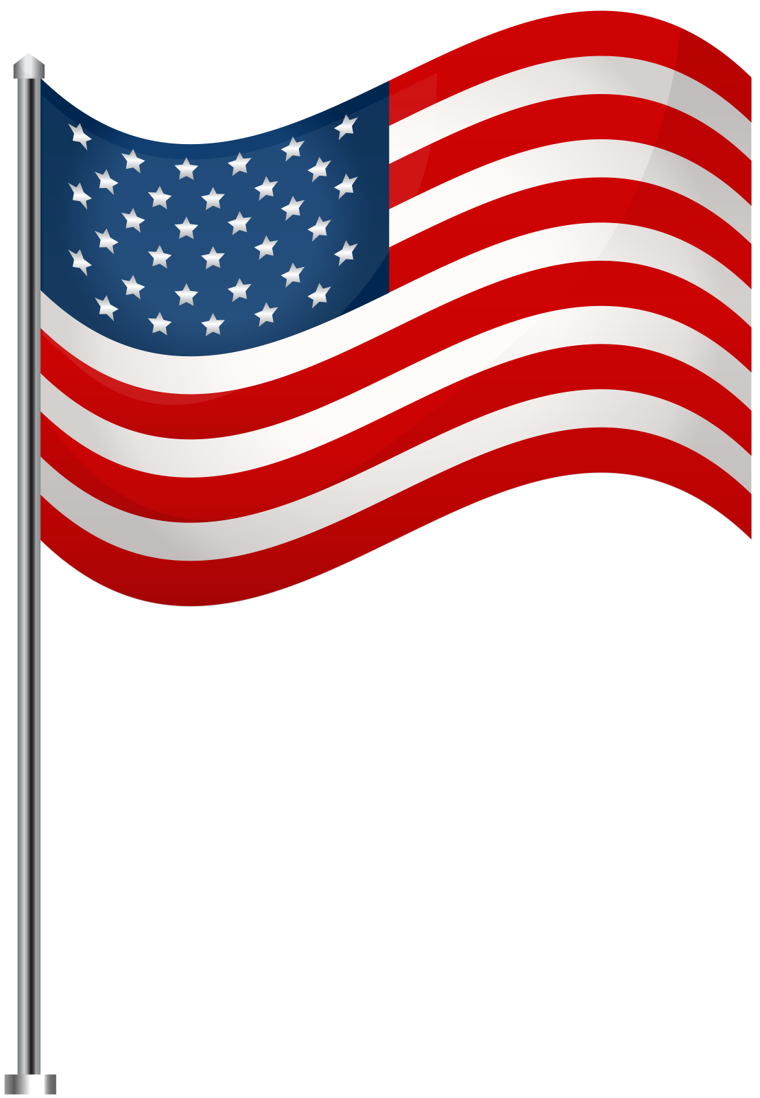 an american flag on a white background