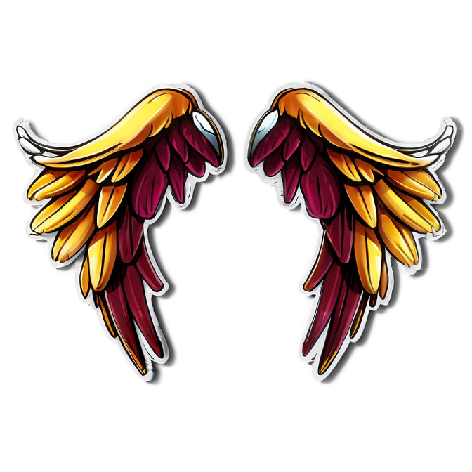 a pair of wings on a white background