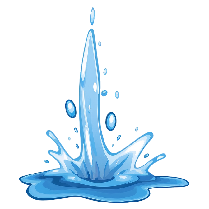 a splash of water on a white background