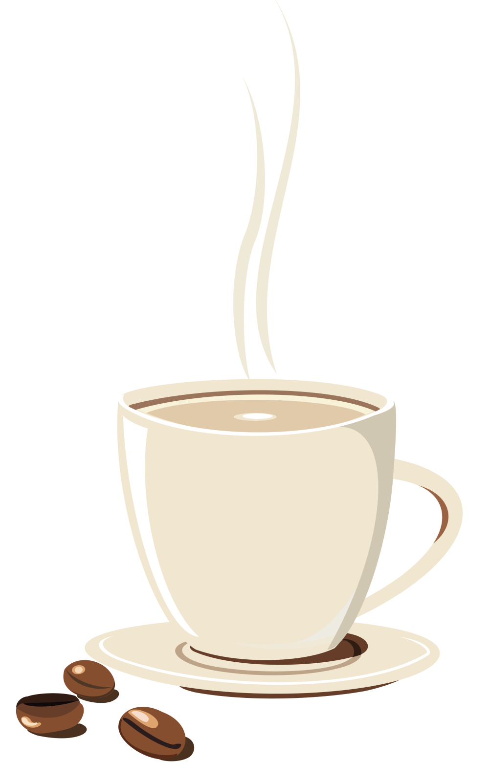 a cup of coffee on a white background