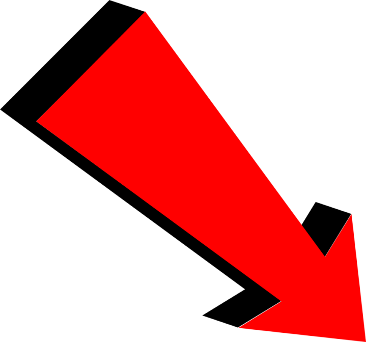 a red arrow pointing up