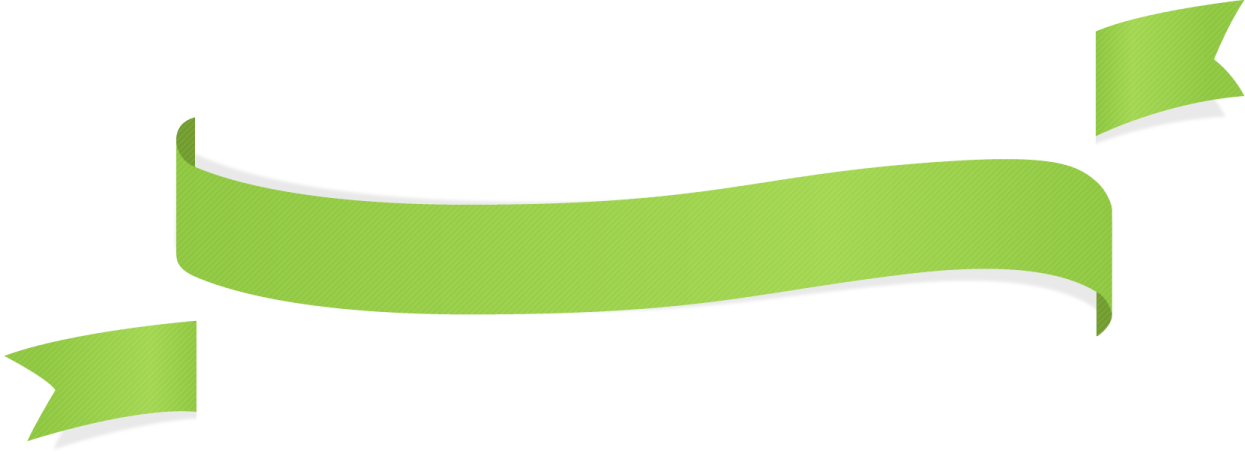 a green ribbon on a white background