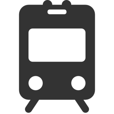 a black and white icon of a train