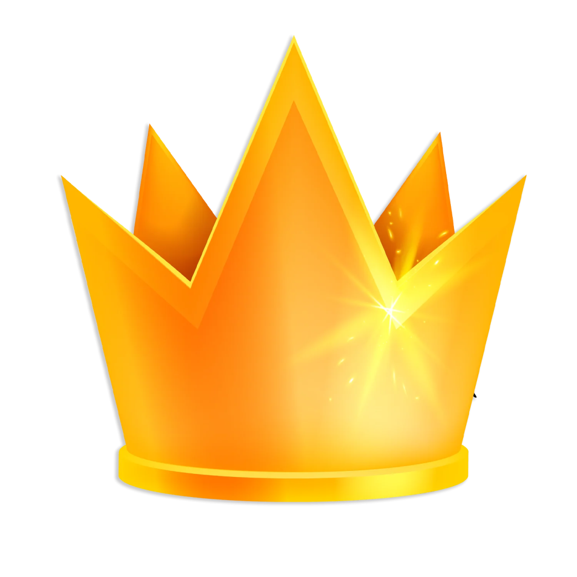 a golden crown on a white background
