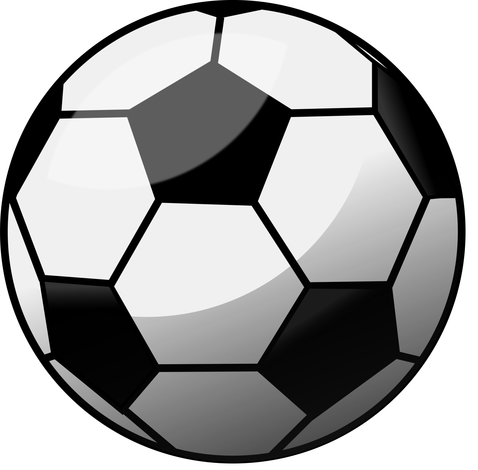 a black and white soccer ball
