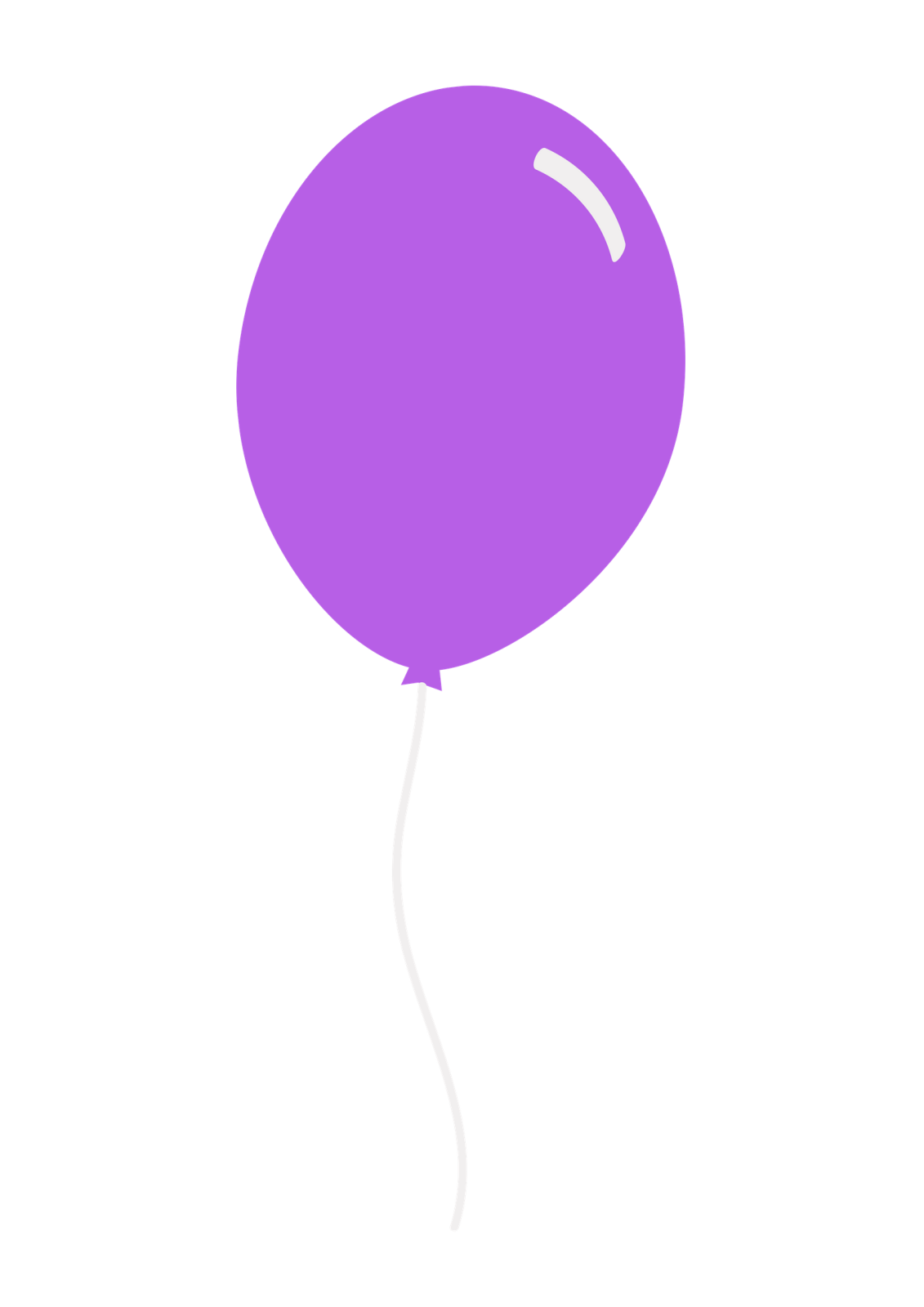 a purple balloon on a white background