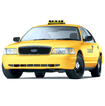 an image of a yellow taxi car
