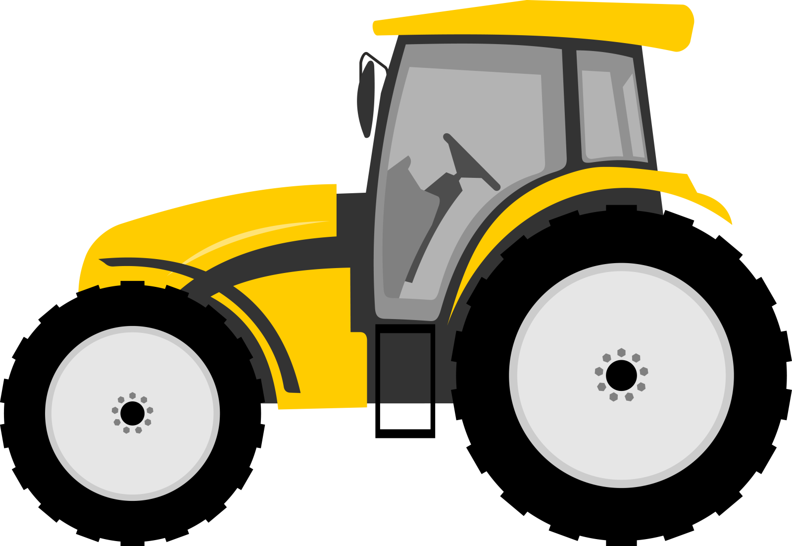 a yellow tractor