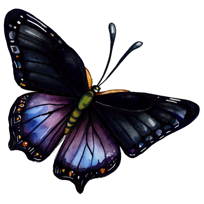 a watercolor painting of a butterfly