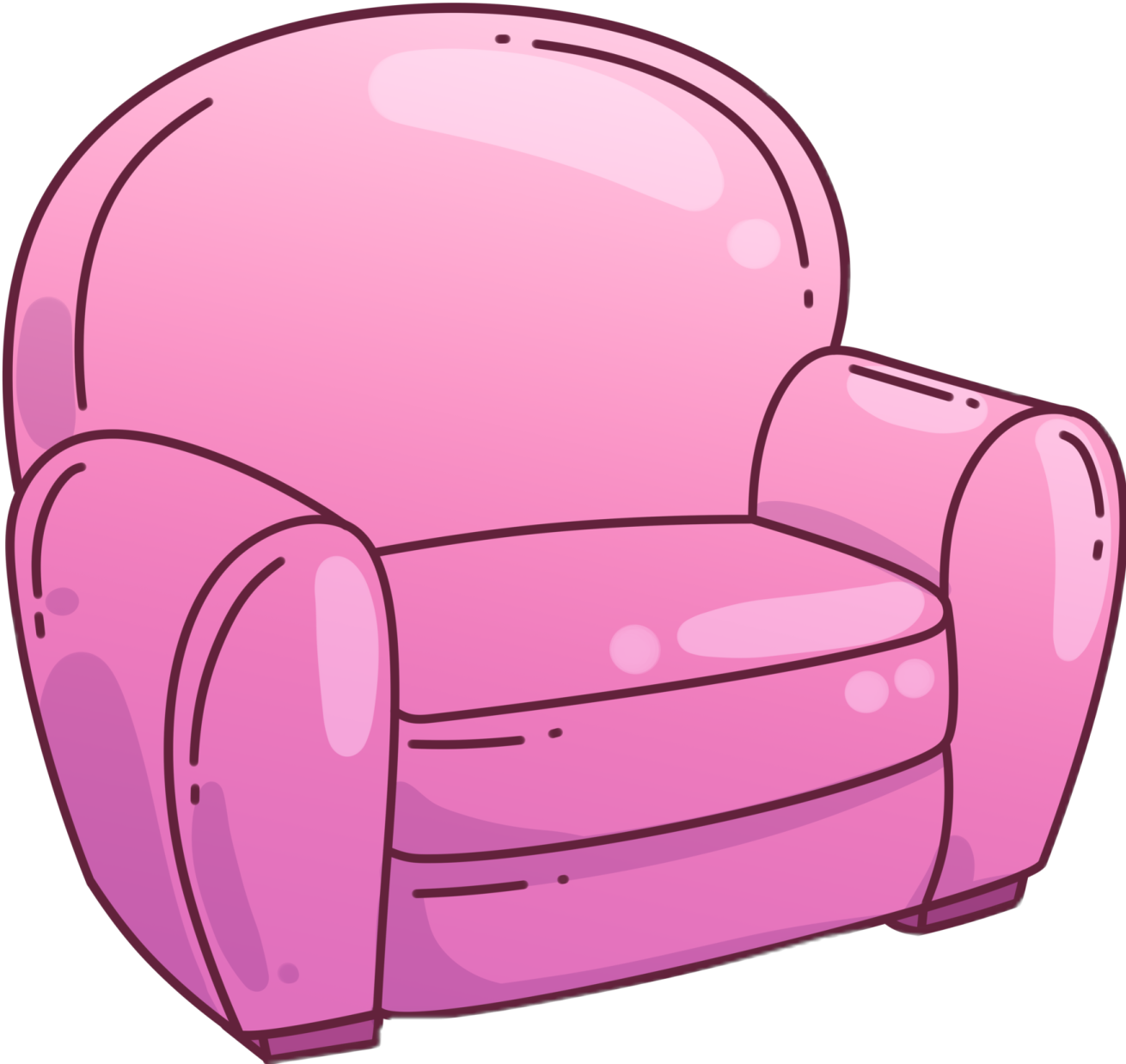 a pink chair