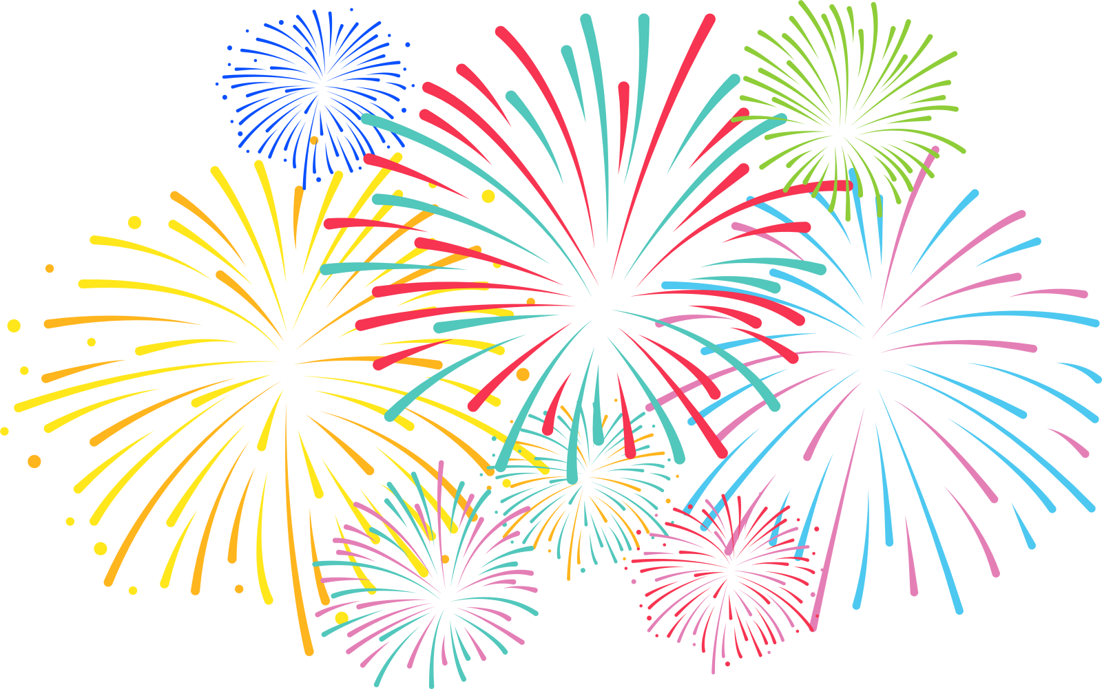 colorful fireworks clipart png