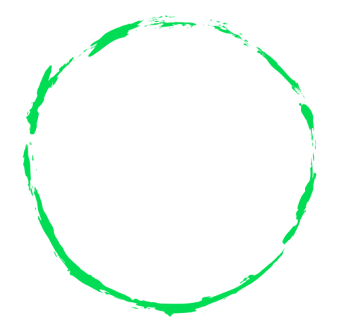 a circle drawn in black ink
