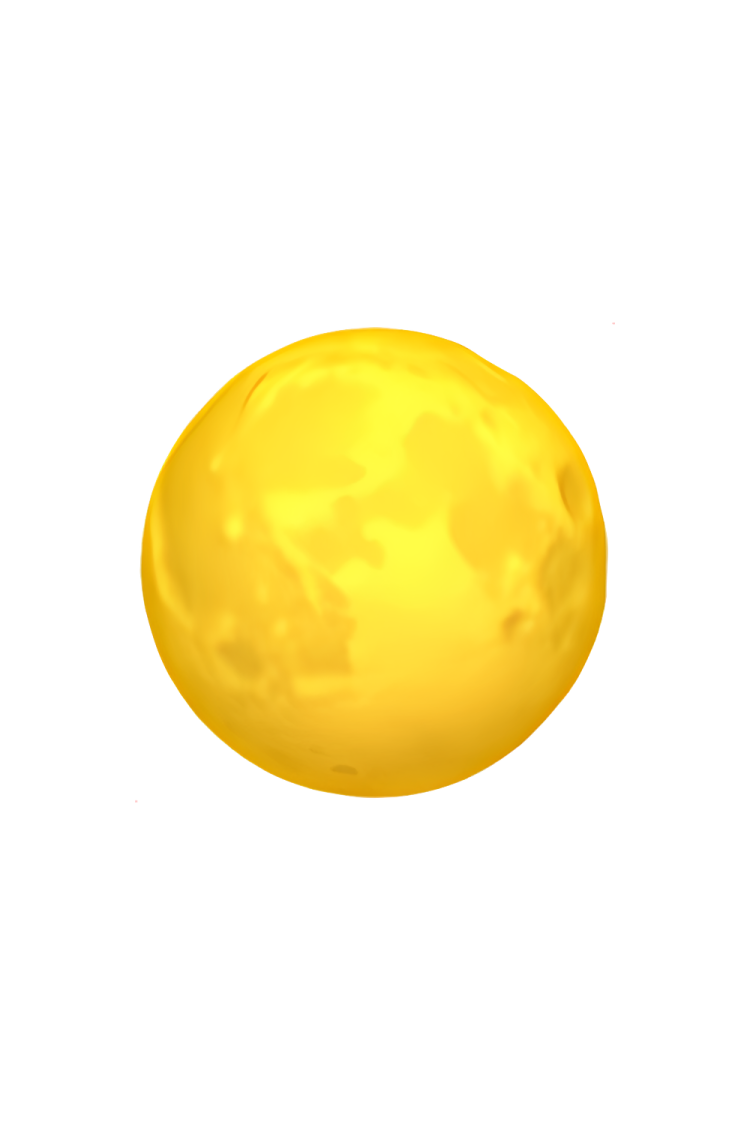 a yellow sphere on a white background
