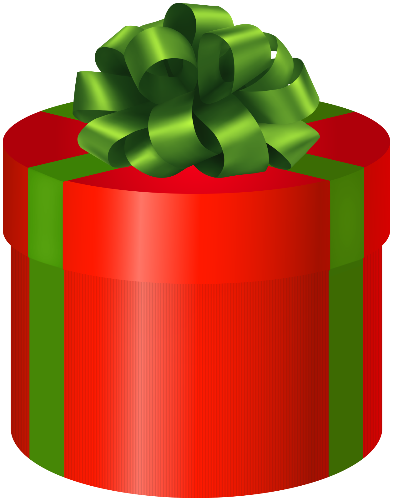 a red gift box with a green bow