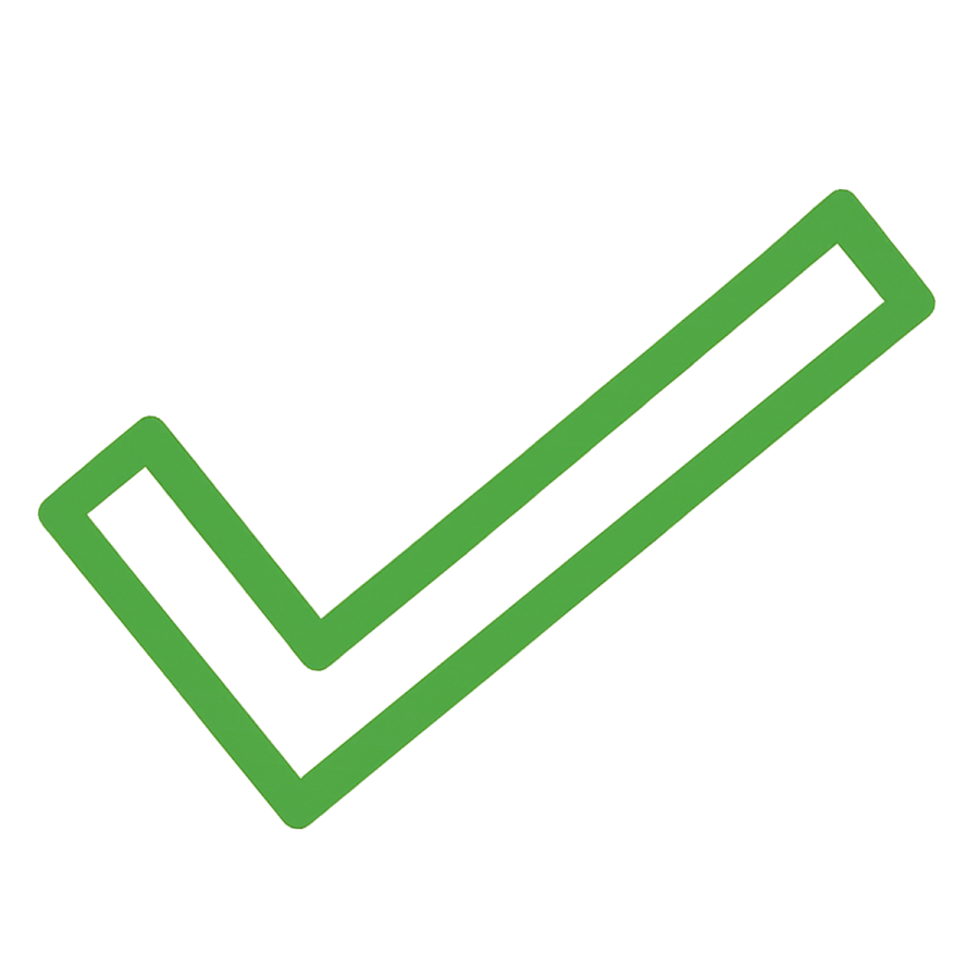 a green check mark icon
