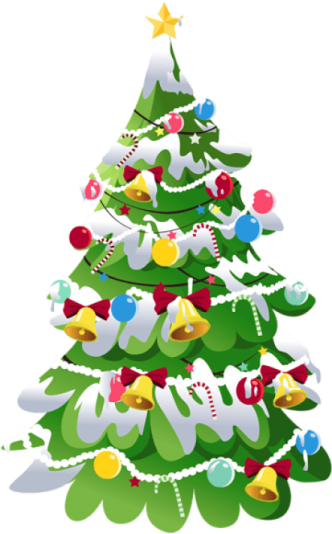 a christmas tree with ornaments and decorations
