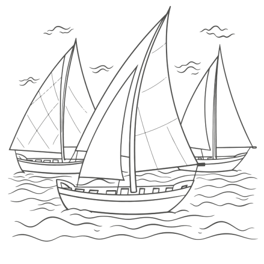 sail boat coloring pages