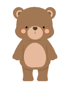 a brown teddy bear standing on its hinds