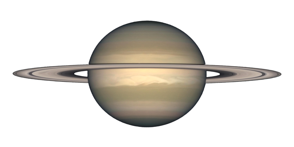 the planet saturn with a ring around it