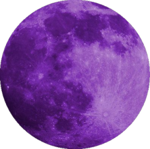 a purple moon on a white background