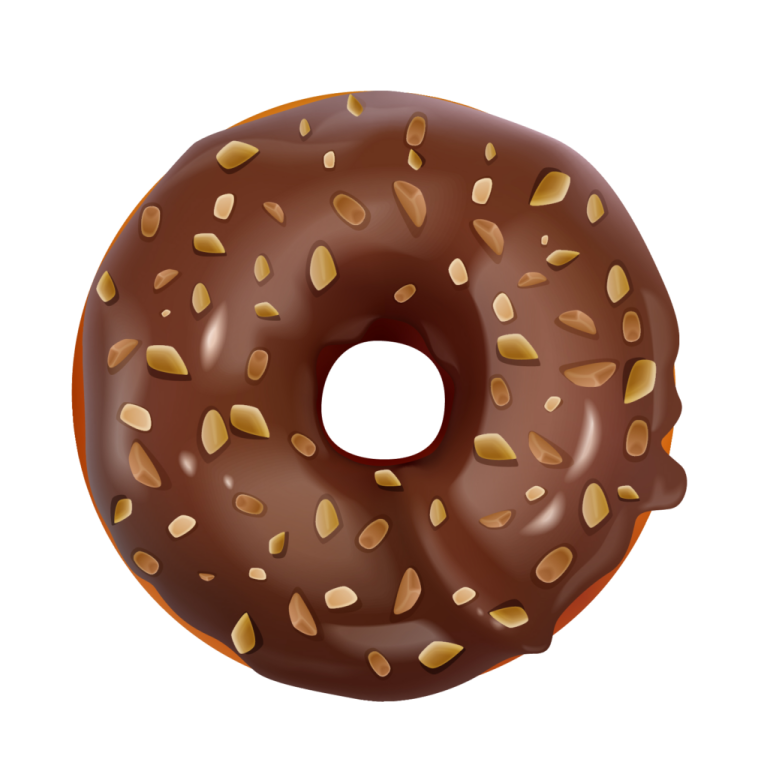 a chocolate covered donut