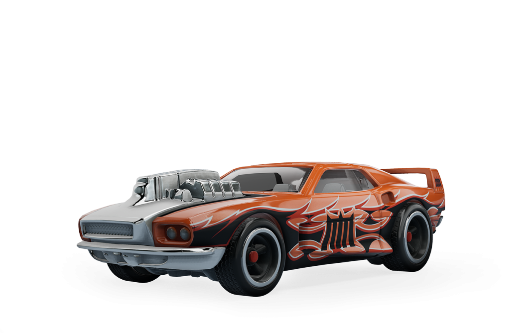 a toy car on a white background
