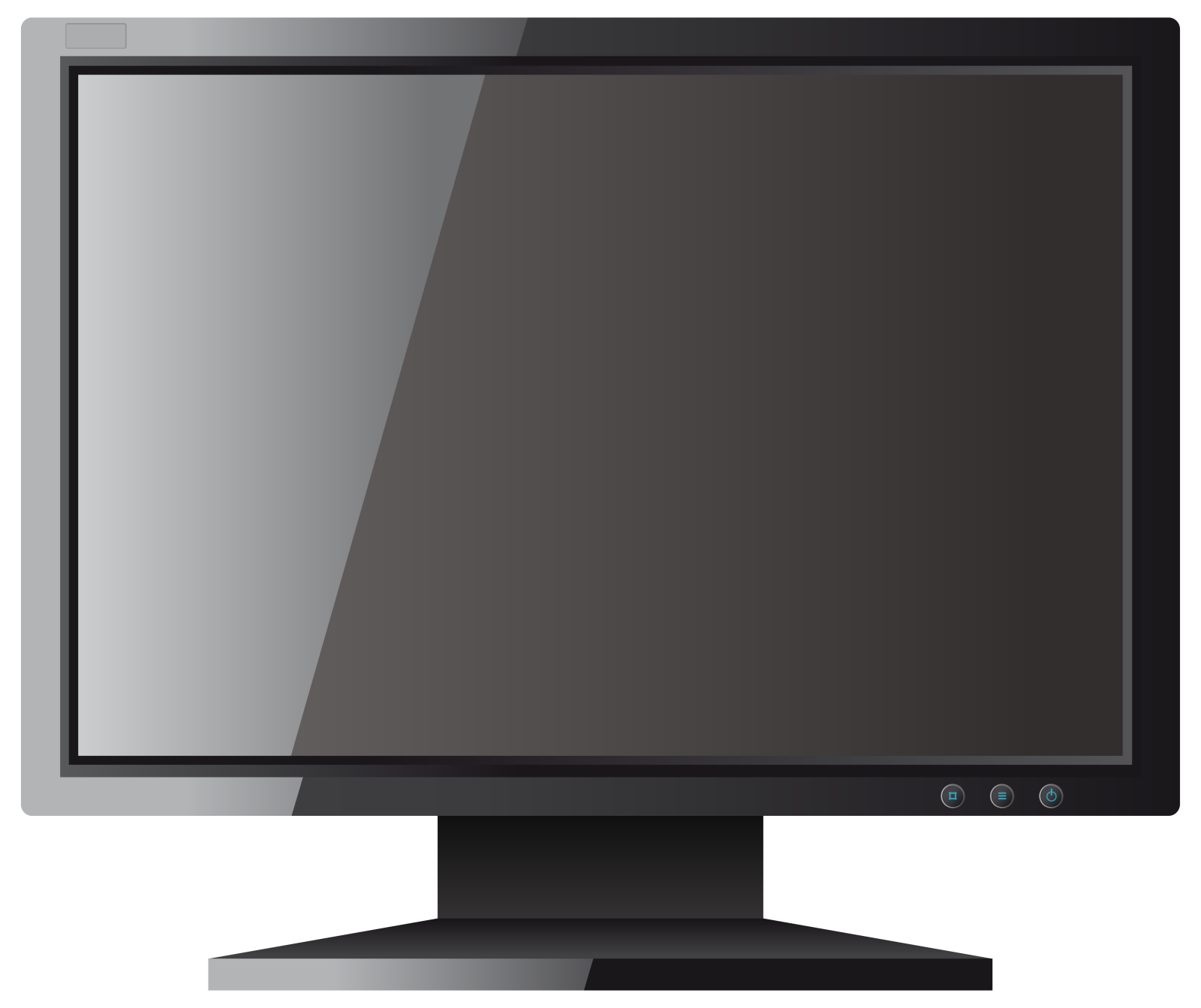a computer monitor on a white background