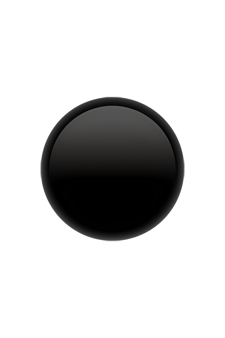 a black sphere on a white background
