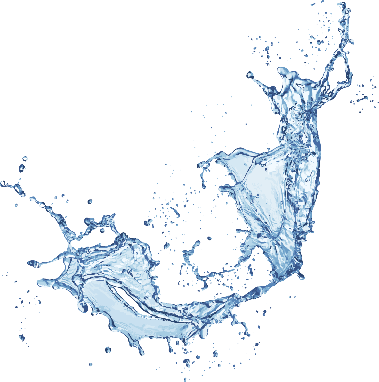 water splash on white background