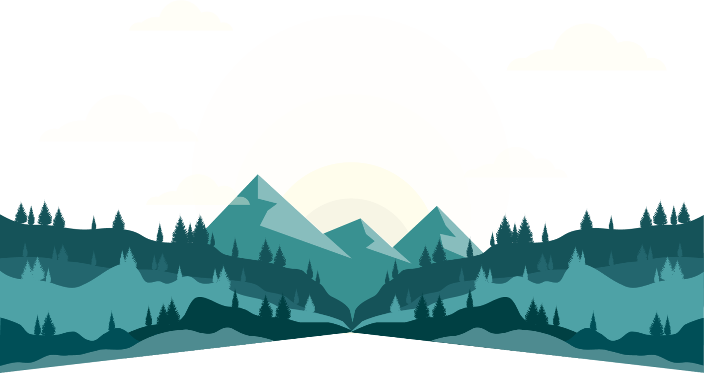 a landscape with mountains and trees