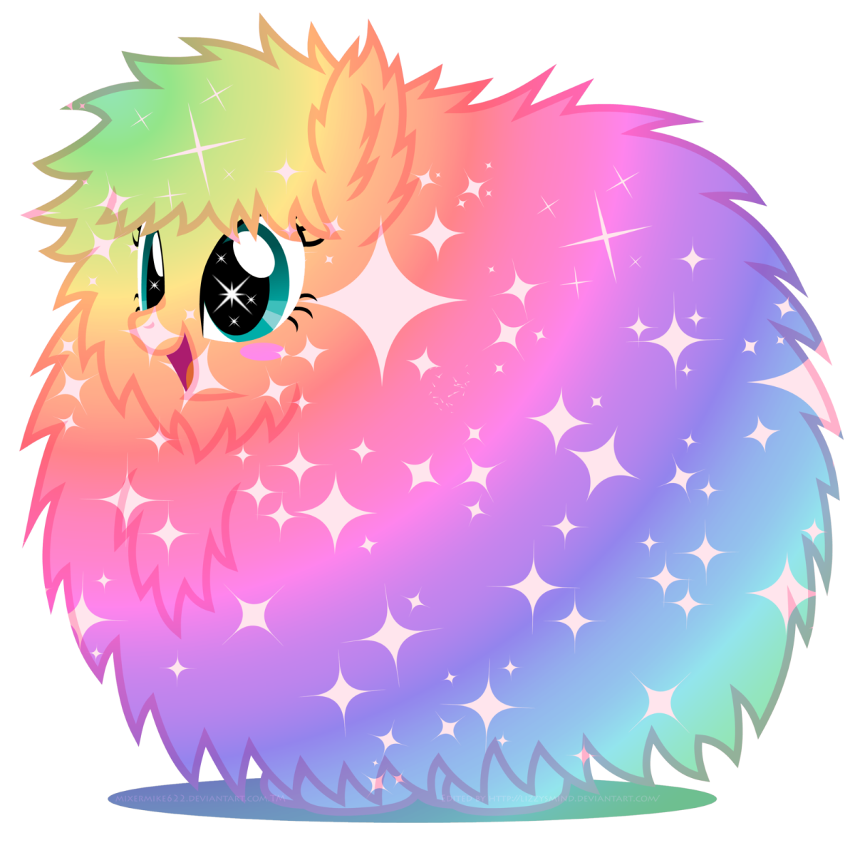 a colorful bird with stars on it's head
