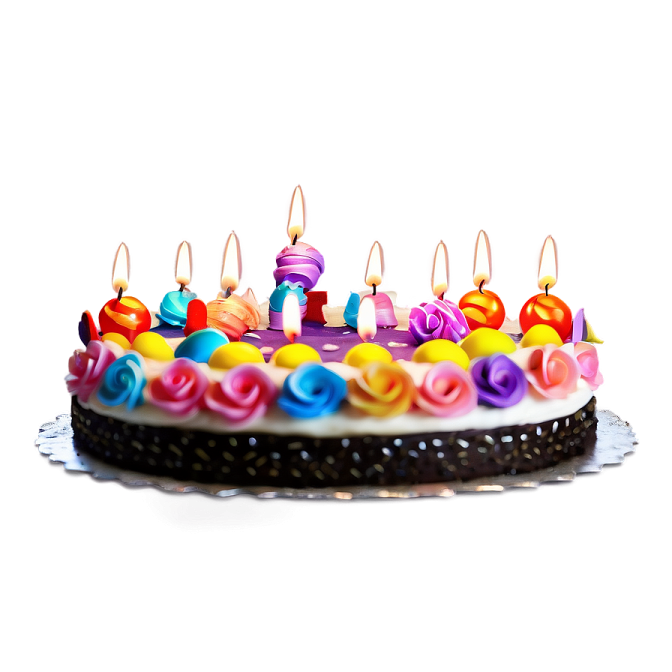 a birthday cake with candles on it