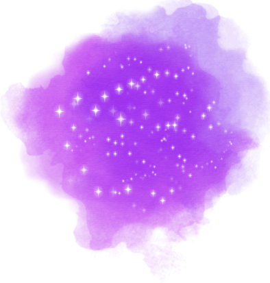 a purple and white watercolor background with stars