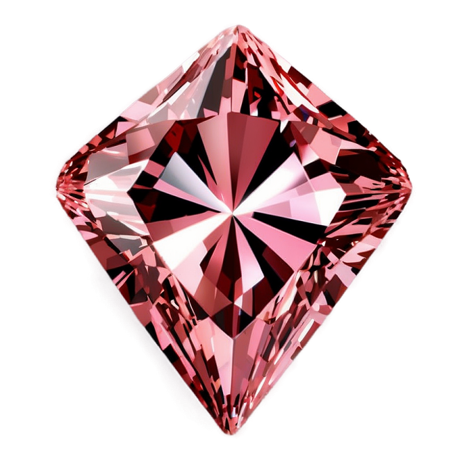a pink diamond on a white background