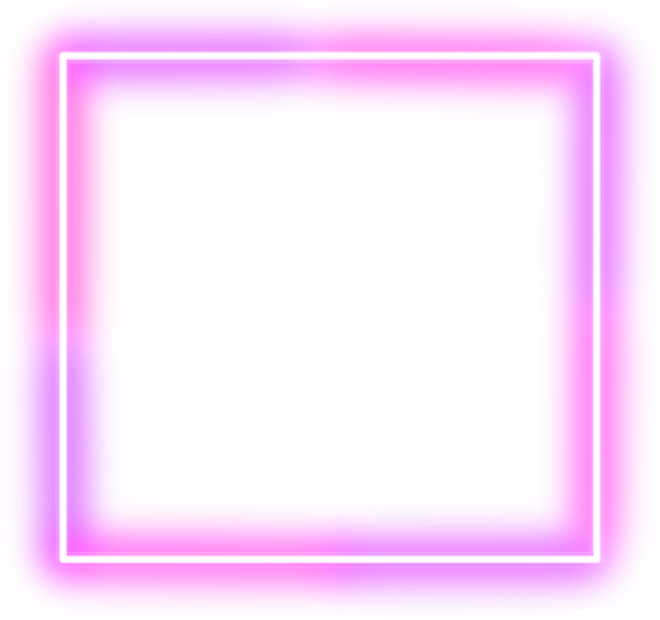 a pink neon frame on a white background