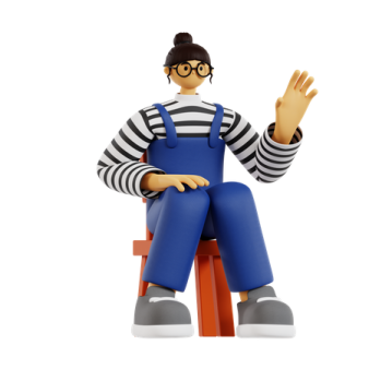 a person sitting on top of a chair