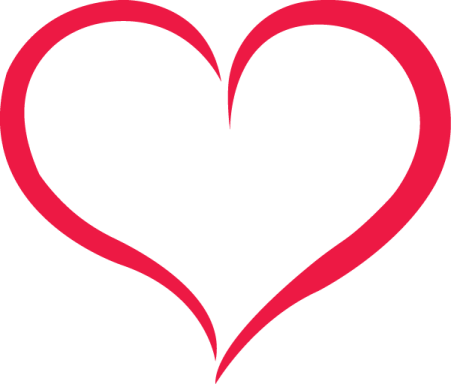 a red heart with a white background