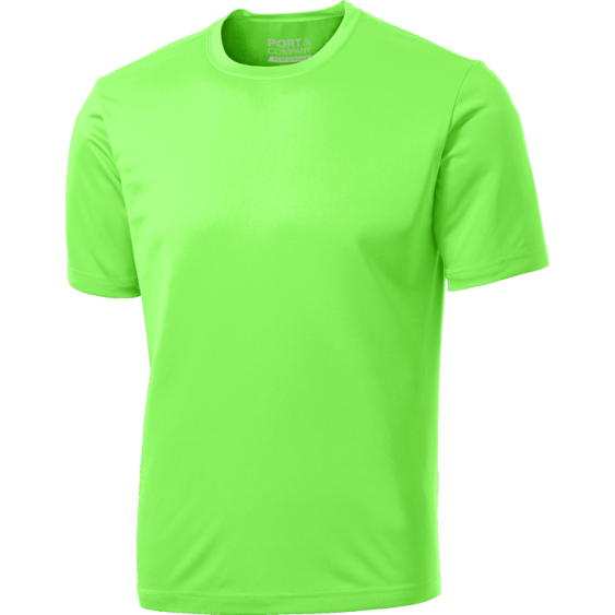 a lime green t - shirt